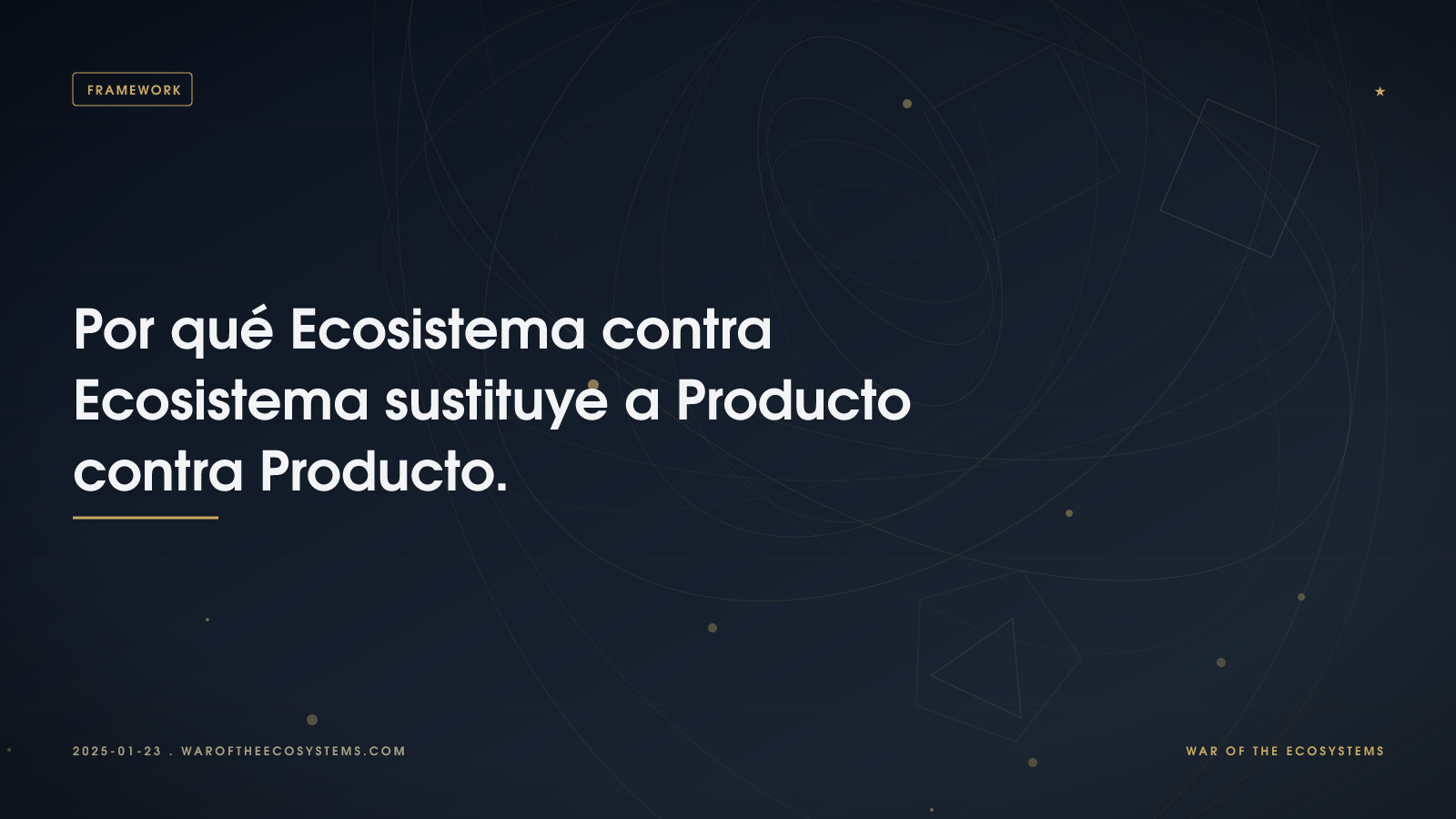 Por Qué Ecosistema Contra Ecosistema Sustituye A Producto Contra Producto