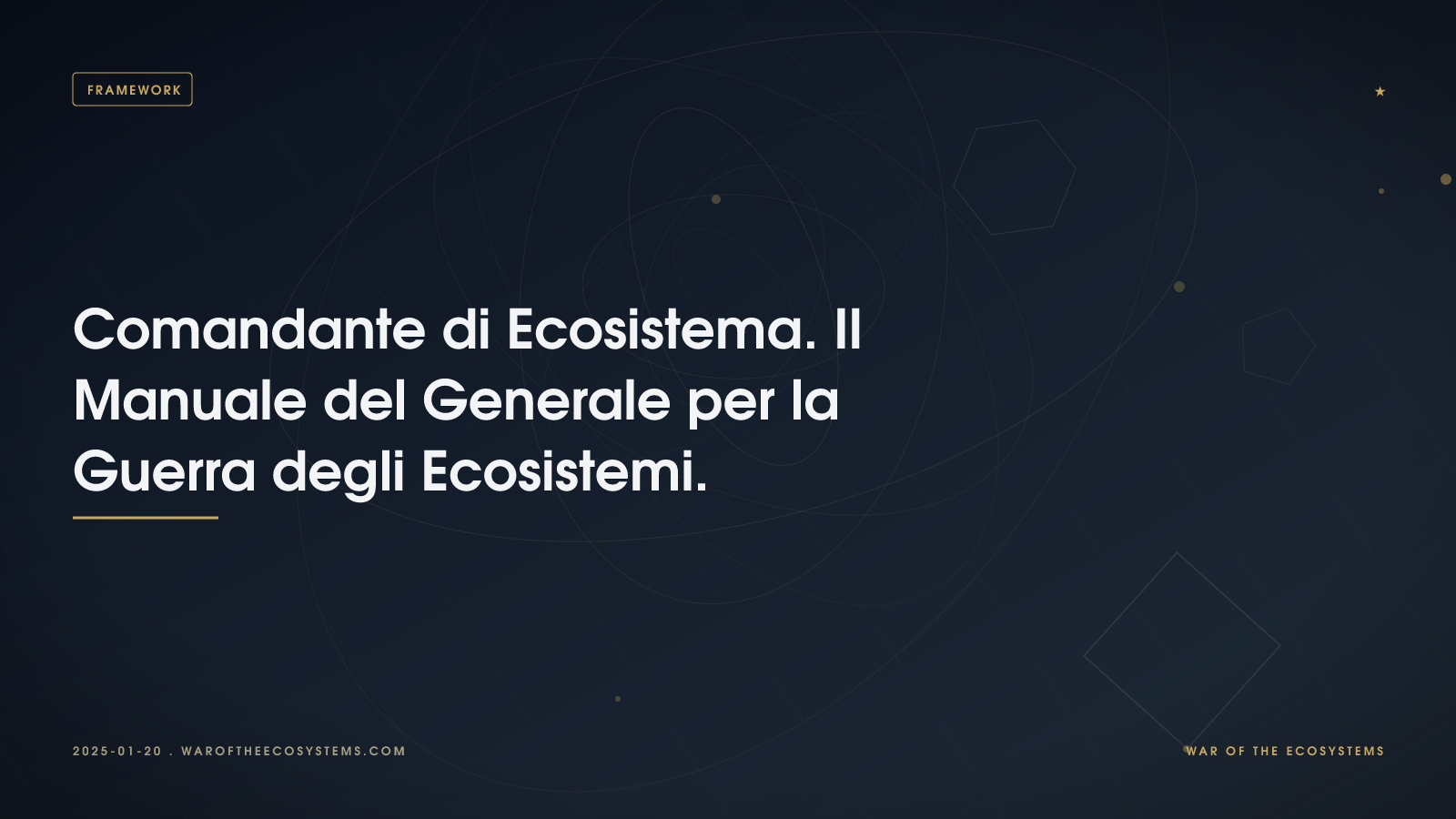 Comandante Di Ecosistema Il Manuale Del Generale Per La Guerra Degli Ecosistemi