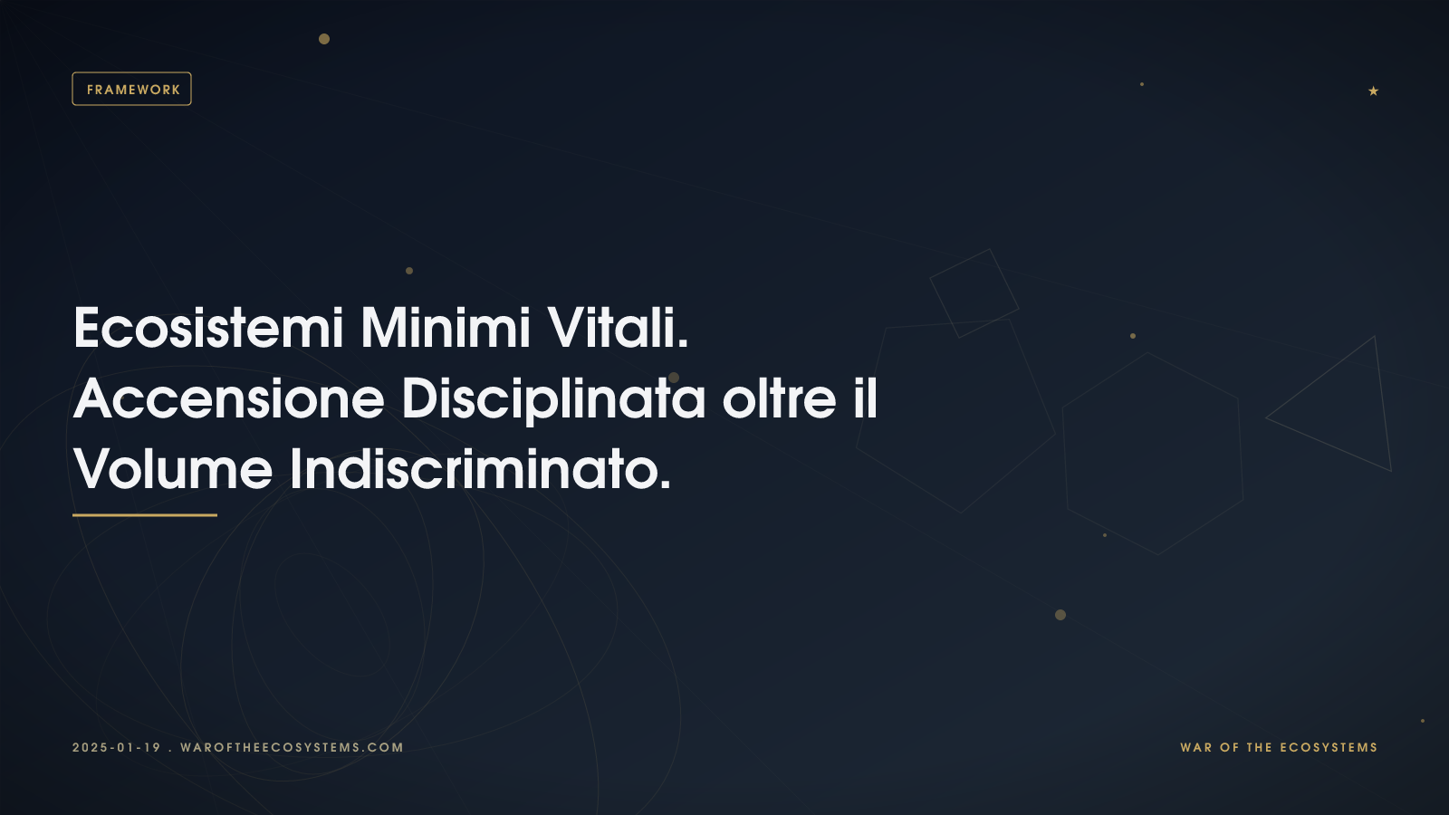Ecosistemi Minimi Vitali Accensione Disciplinata Oltre Il Volume Indiscriminato