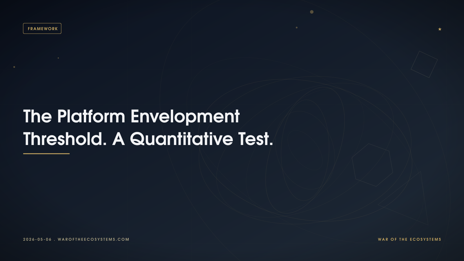 The Platform Envelopment Threshold A Quantitative Test