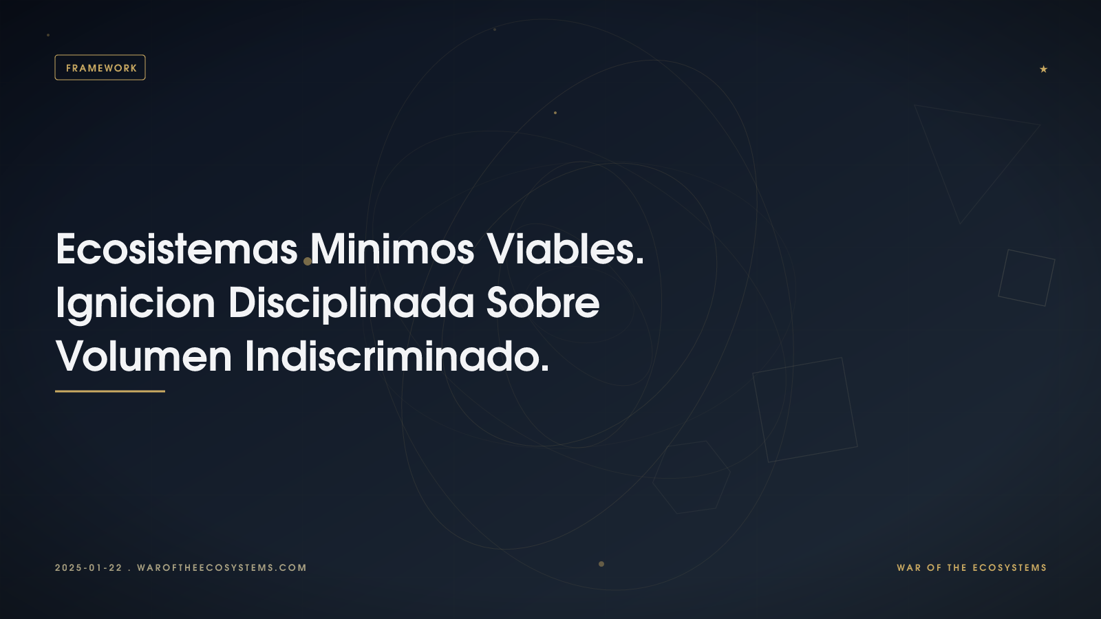 Ecosistemas Minimos Viables Ignicion Disciplinada Sobre Volumen Indiscriminado
