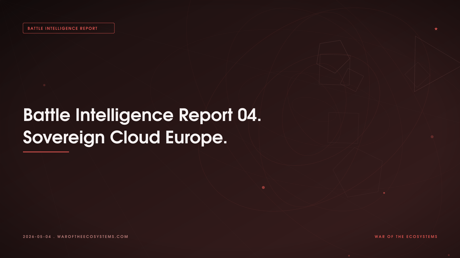 Strategic Intelligence Report: Sovereign Cloud Europe