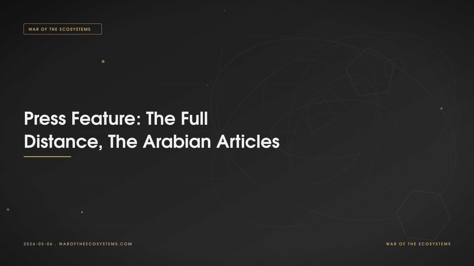 Press Feature The Full Distance The Arabian Articles