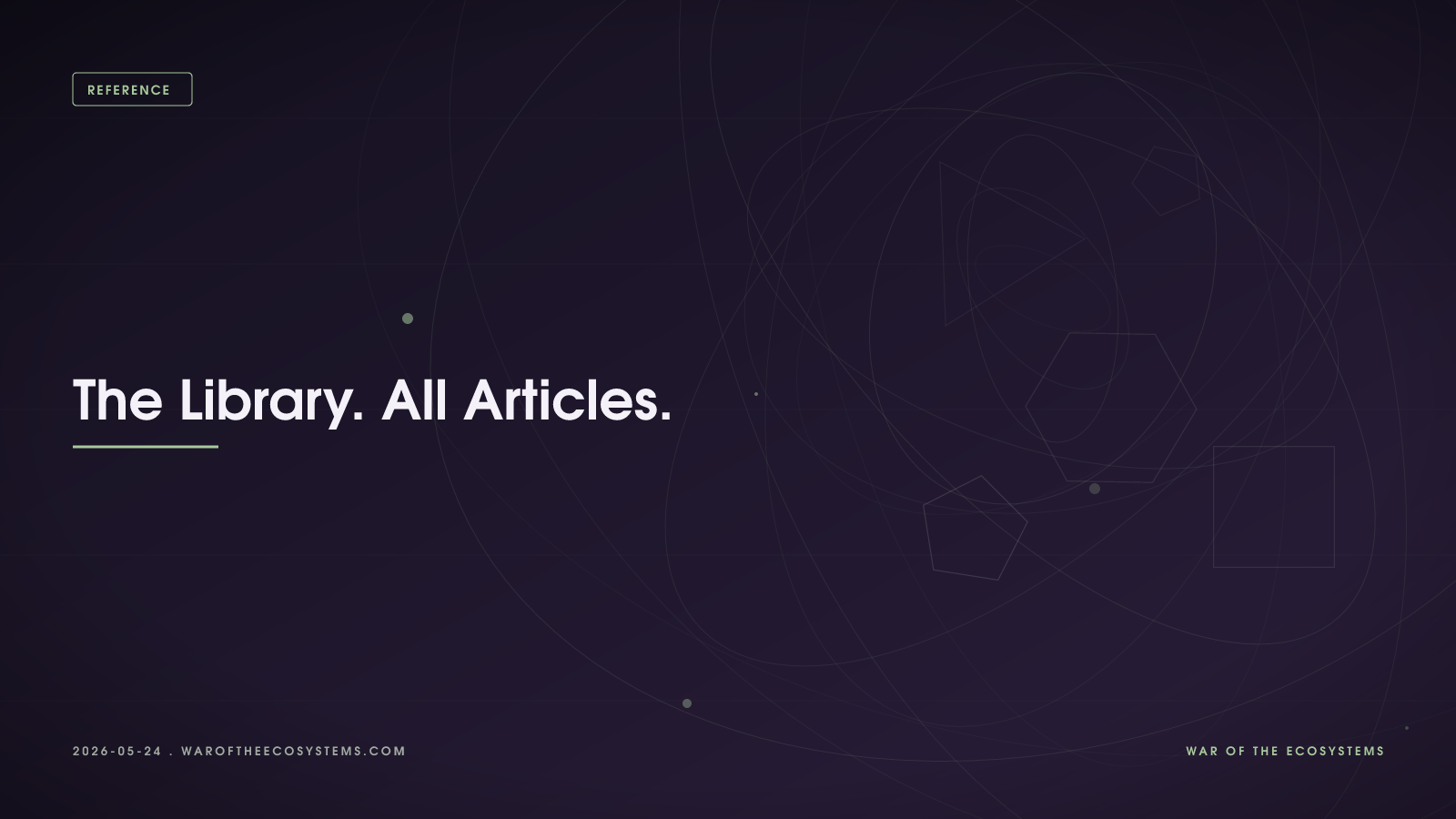 All Articles Complete Index Of The War Of The Ecosystems Strategy Library