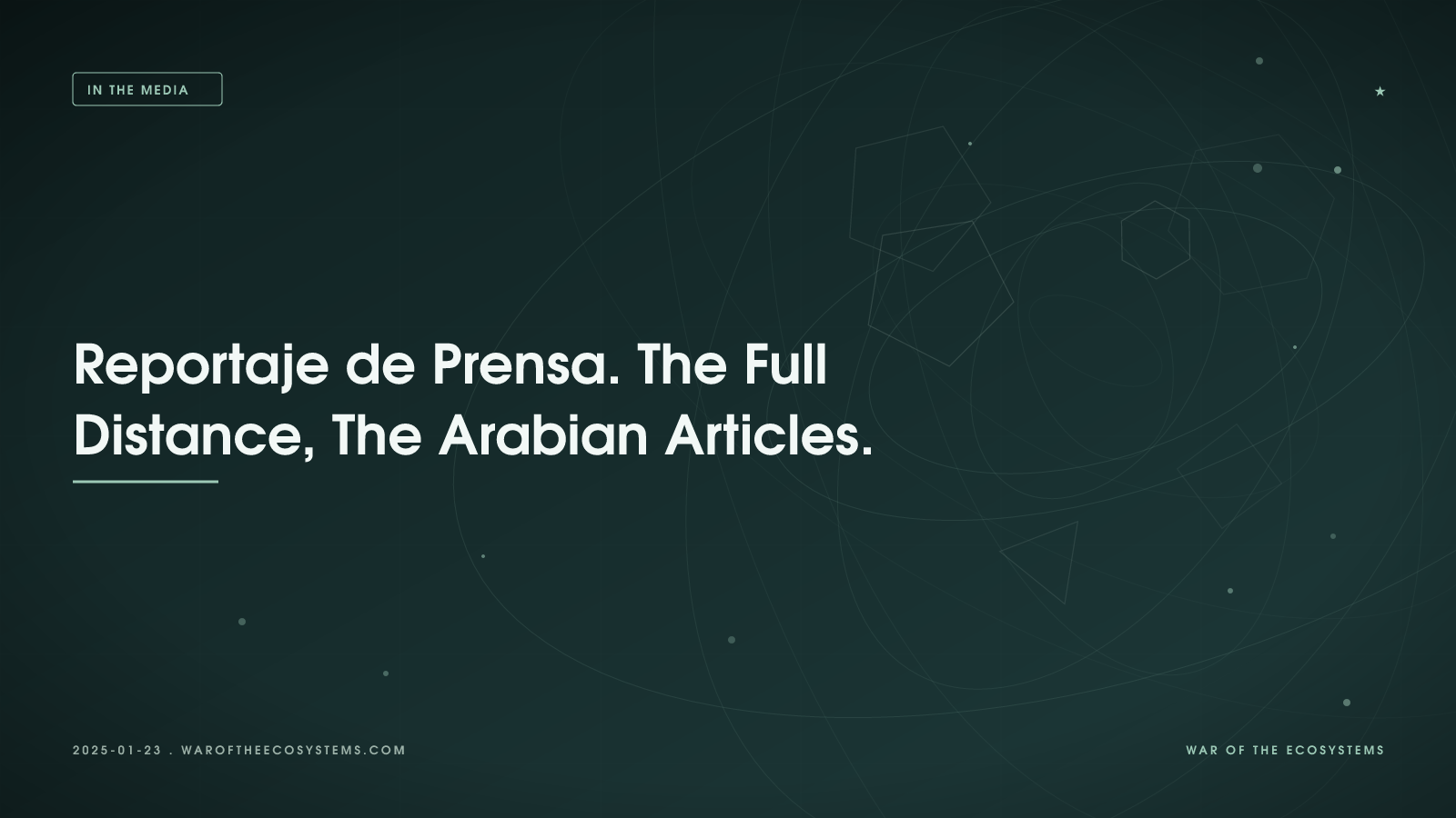 Reportaje De Prensa The Full Distance The Arabian Articles